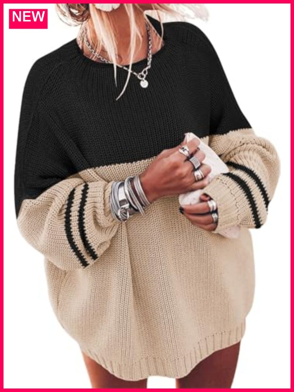 Womens Oversized Chunky Knit Sweater Batwing Sleeve Pullover Fall